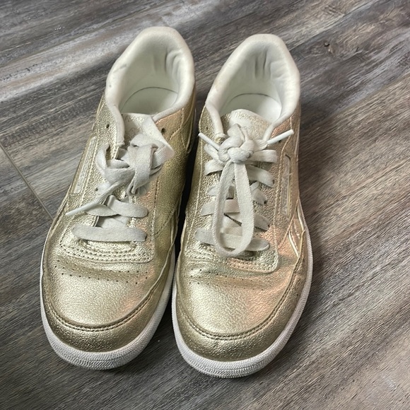Reebok Metallic Gold Classic Sneakers - Picture 2 of 9